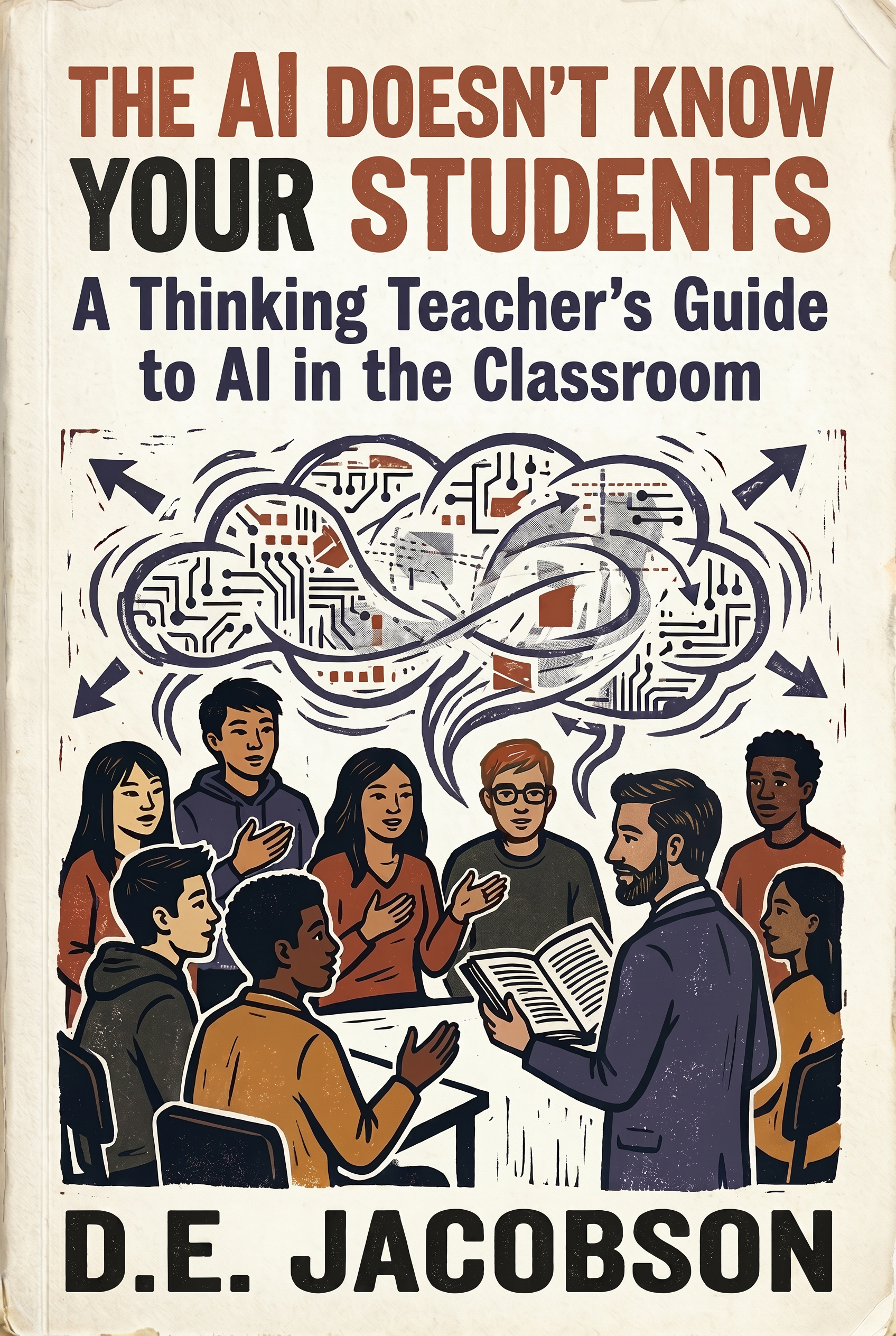Book cover of The AI Doesn’t Know Your Students: A Thinking Teacher’s Guide to AI in the Classroom, by David Jacobson.